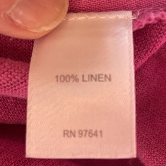 J. Jill Love Linen Tank Top Shirt Size Small Petite Oversized Resort Lagenlook - Picture 5 of 7